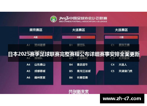 日本2025赛季足球联赛完整赛程公布详细赛事安排全面更新